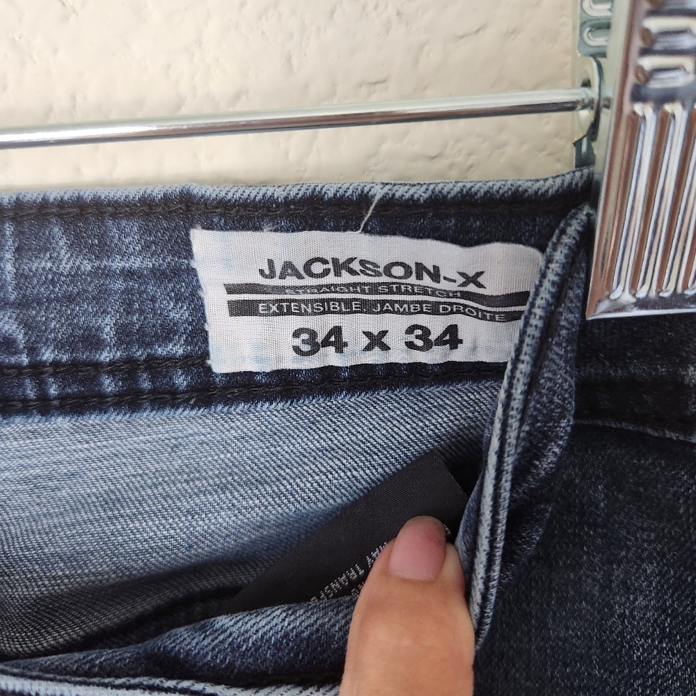 Men's Buffalo David Bitton Medium Wash Jackson-X Straight Stretch 34x34 - Picture 2 of 6